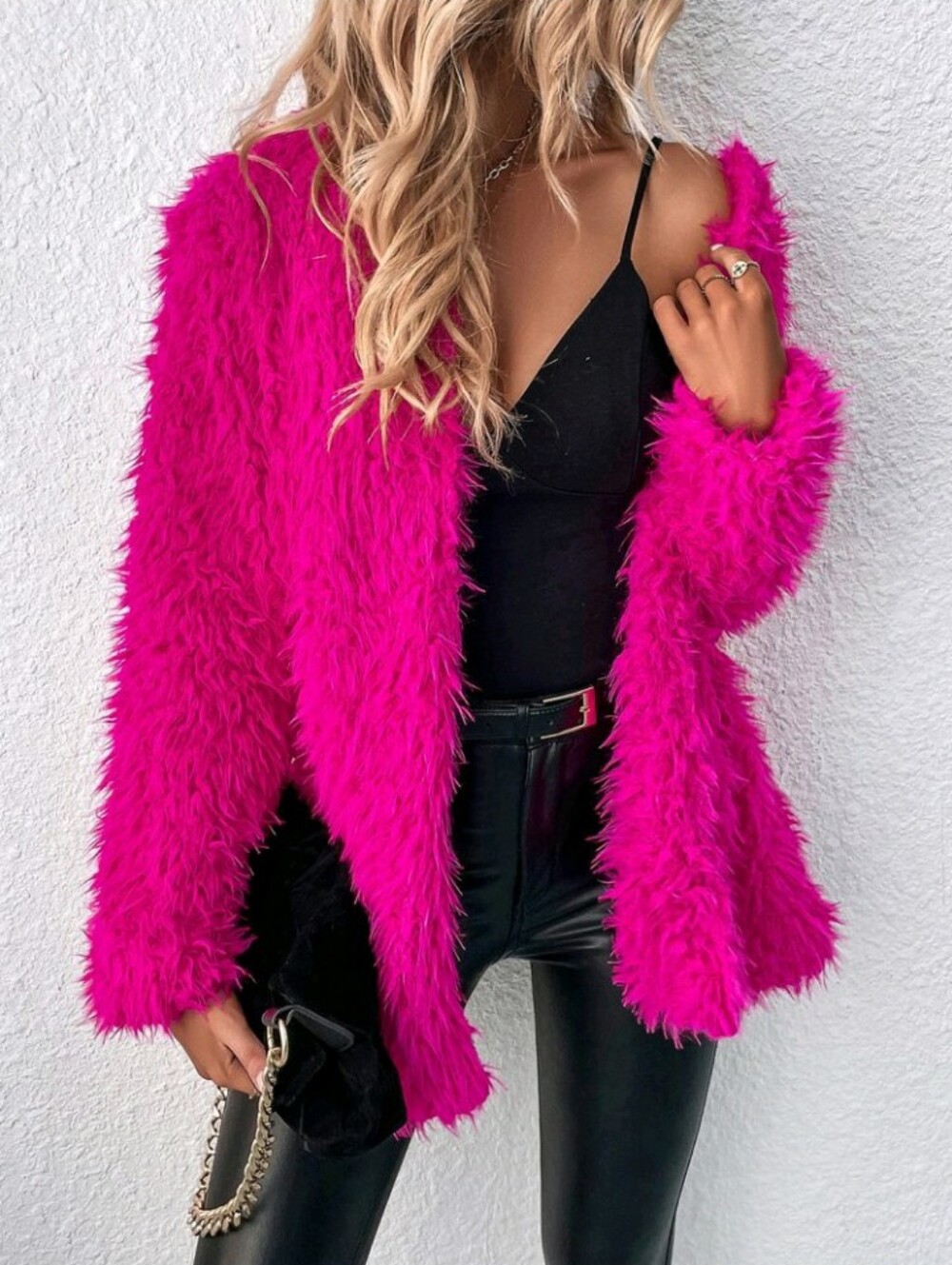 Front Fuzzy Coat Fall Winter Cloth For Women